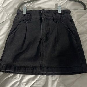 Black Denim Skirt
